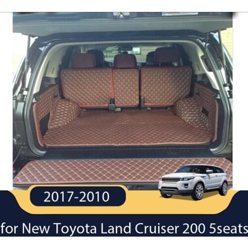 Good Special trunk mats for New Toyota Land Cruiser 200 5seats 2017-2010 waterproof boot carpets liner for LC200 styling