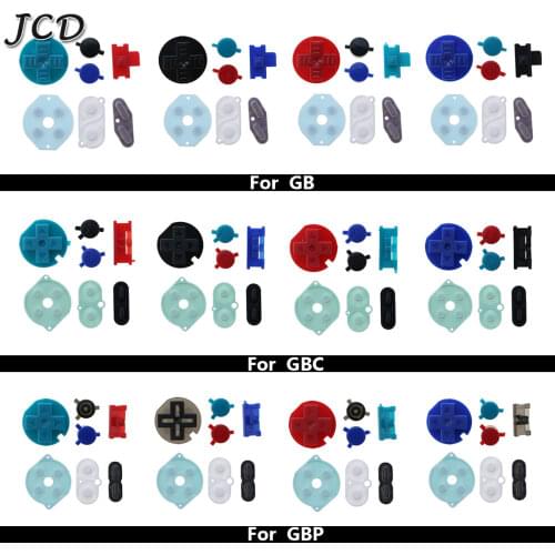 JCD Rubber Conductive Button & Colorful Plastic D Pads A B Power ON OFF Buttons For Gameboy Pocket GBP For Gameboy Classic GB