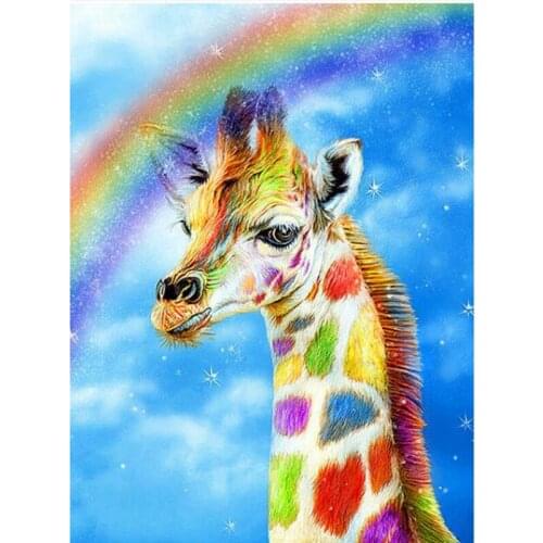 Kexinzu Full Square/Round 5D Diy Diamond Painting Cross Stitch "Animal giraffe" Diamond 3D Embroidery Mosaic Home Crafts 3