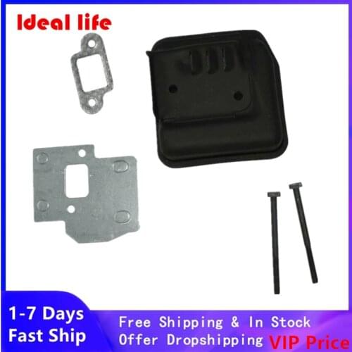 5 Pcs Set Exhaust Muffler Kit Fits For Stihl MS210 MS230 MS250 021 023 025 Chainsaw Replacment Accessories Bolts Cooling Plate