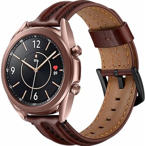 For Samsung Galaxy Watch 3 Galaxy Watch 46mm 42mm Active 2 22mm 20mm Leather Strap For Huawei Watch GT 2 Pro Amazfit GTR 47mm