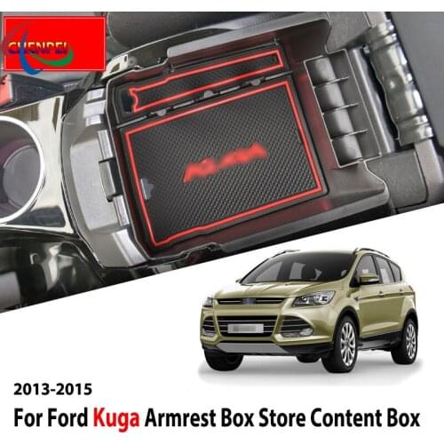 For Ford kuga 2013-2015 Modified Central Armrest Box Storage Box Storage Box Interior Storage Box Decoration Car Accessories