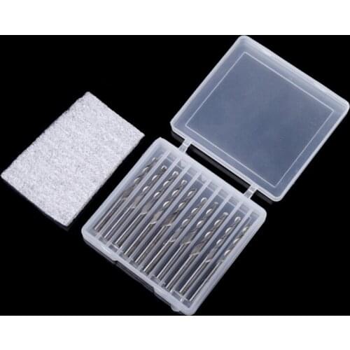 10 Pcs 1/8" 17mm Double Flute Spiral Carbide Flat Nose End Mill CNC Router Bits Set