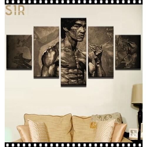 Wall Painting Canvas Printing HD Classic Movie Animation 5 Panel Home Decoration Template Living Room Poster Anime Decor Hero