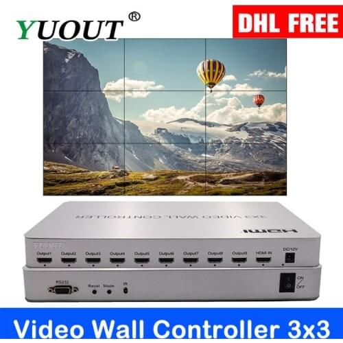 YUOUT YD-HTV09 3x3 2x4 4x2 HDMI Video Wall Controller 3x3 HDMI VIDEO WALL CONTROLLER