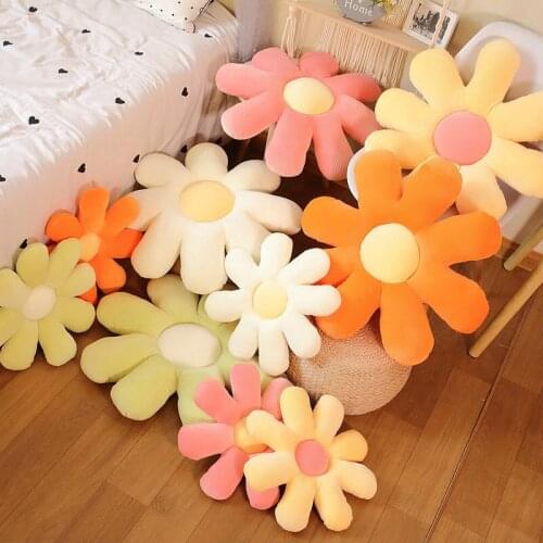 New Cartoon Funny Flower Plush Toys Baby Room Decoration Chair Soft Pillow Sofa Cushion Stuffed Cloth Doll Kids Birthday Gift