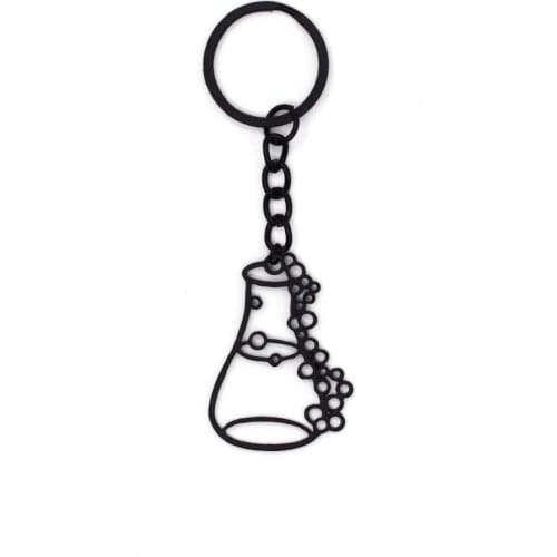 New Trendy Erlenmeyer Flask Key Chains Potion Bottle Chemistry Laboratory Graduation Gift Conical Flask Keychains Jewellery