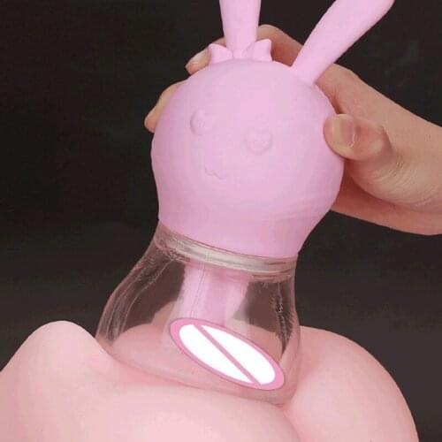 Omysky Tongue Licking Sucking Vibrator Cute Rabbit Shape breast clitoris stimulation Women Masturbation Female Nipper Massager