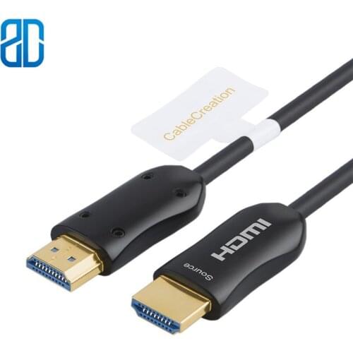 HDMI Optical Fiber Cable 20 Ft 4K@60Hz HDMI 2.0 Optical Fiber Long Cable High Speed Slim HDMI Cable Support 18Gbps 3D Audio