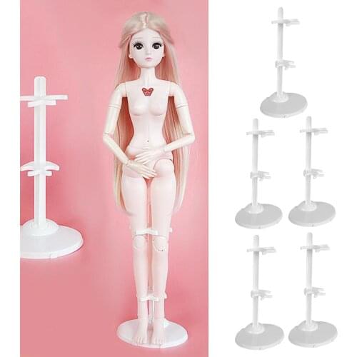 Plastic Doll Stand White for 23inches Dolls ,Action Figures Support Holder 5 Pack of