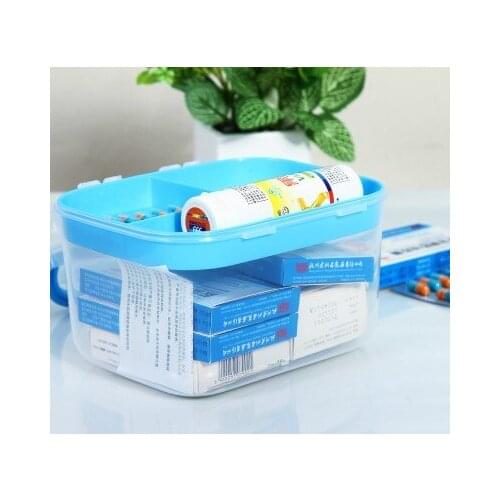 Transparent multi-function makeup stage bin family storage box 17*13*12cm free shipping