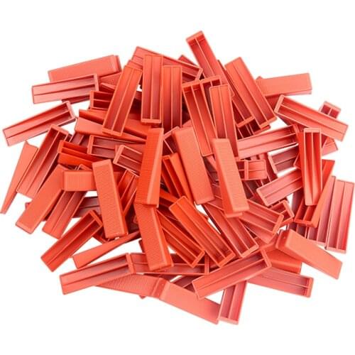 100PCS Red Wedges Plastic Ceramic Tile Leveling System Tiling Floor Wall Carrelage Tools Spacers Locator Leveler Level