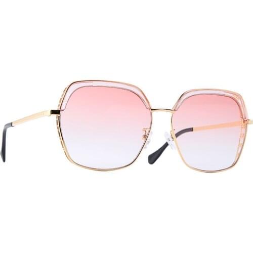 Vintage Oversize Sunglasses Men Metal Frame Goggle Eyewears for Women Outdoor Club Ladies Shades Oculos Gafas 7051DF