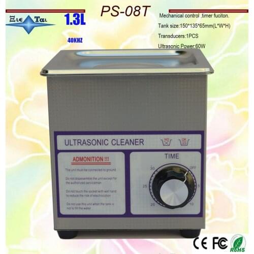 Globe AC110/220V timer ultrasonic cleaner 1.3L PS-08T 60w 40khz for jewely ,gleases ,watches free basker