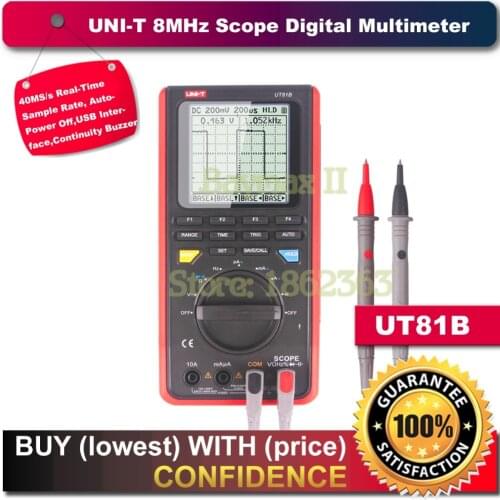 UNI-T UT81B 8MHz 40MS/s Real-Time Sample Rate Handheld LCD Scopemeter Oscilloscope Digital Multimeter