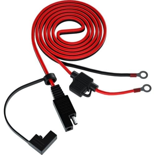 Waterproof OT Terminal Cable 1.4m Quick Disconnect Wire Harness Motorcycles Battery Charger SAE Connector Socket Cable with Fuse