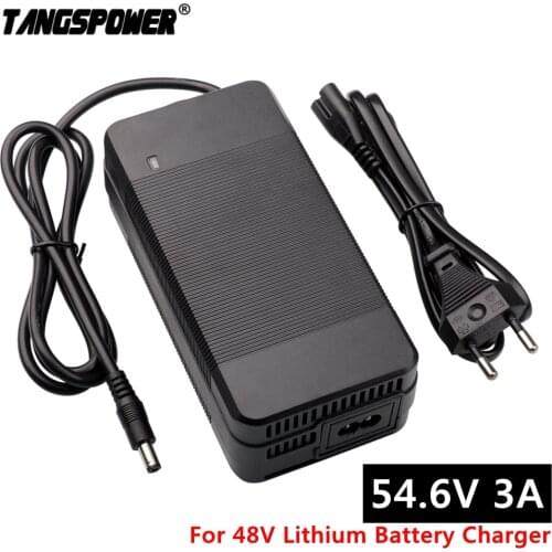 54.6V3A charger 54.6V 3A electric bike lithium battery charger for 48V lithium battery pack High quality Strong heat dissipation