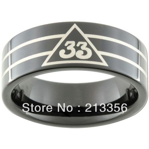 10PCS/LOT FREE SHIPPING!USA WHOLESALES CHEAP PRICE 8MM WOMEN&MENS HIS/HER BLACK PIPE MASONIC MASTER 33RD DEGREE TUNGSTEN RINGS