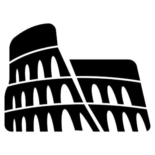 15*11.1cm Roman Colosseum Decal Coliseum Sticker Unique Rear Window Car Sticker Body Decals