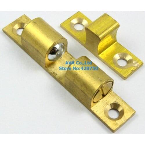 2 Cabinet Roller Catch Door Catch 66mm / Solid Brass