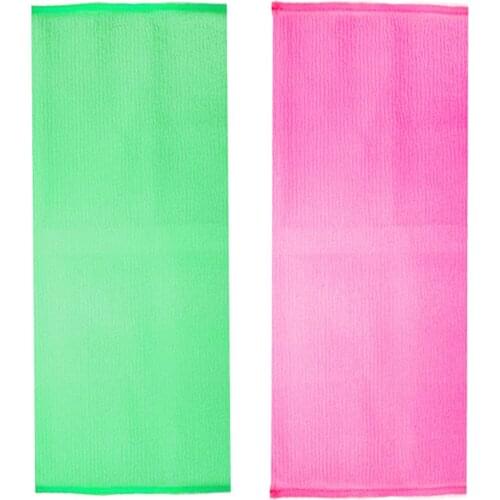 2 Pcs Long Nylon Shower Bath Body Towel Exfoliating Wash Cloth Beauty Skin Cloth