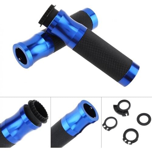2pcs 22mm Durable Circular Motorcycle Motorbike Handlebar Cover with Throttle Holder Connectors for Handlebar Two Color Optional