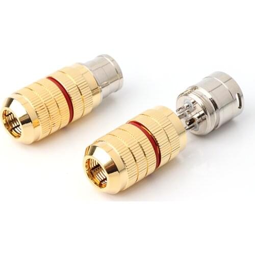 4Pcs Cardas 3 Pin XLR Balance Gold-plated Audio Plug Connector