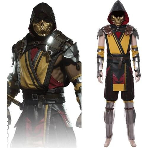 Game Mortal Scorpion Cosplay Costume Uniform Suit Outfit Adult Men Women Halloween Carnival Costume Custom