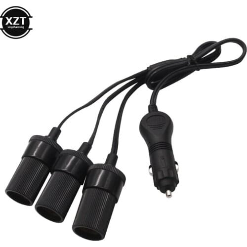 DC 12V 24V Power Charger Car One Cigarette Lighter Male and Female Socket Extension Cable Distributor Ddapter
