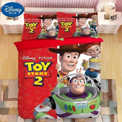 Toy Story Bedding Set Woody Buzz Lightyear Duvet Covers Pillowcases Toy Story kids Cartoon Comforter Bedding Sets bed linen