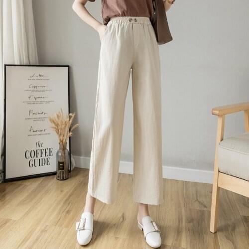 Женские льняные брюки OLOEY China At AliExpress