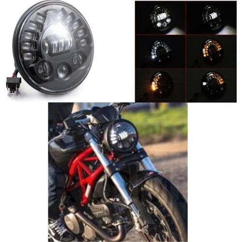 7" Motorcycle Headlights Adaptive Matrix Led Headlight On Road Cornering For Harley Touring 7" Motor Adaptive LED Headlight