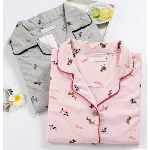 Knit cotton pijama men sleepwear women sleepwear home clothing autumn pyjama homme long sleeve Nightwear Suit couples pajamas