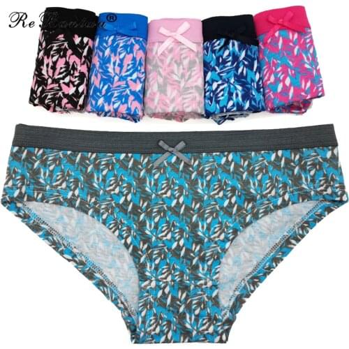 Panties Cotton Underwear For Women Female Printed Underpants Ladies Soft Sexy Lingerie Breathable Briefs Pantys 10 pcs/set