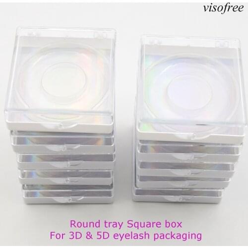 Visofree 20/30/100 Pieces eyelashes package 25mm lashes false eyelashes glitter lash cases wholesale mink lash boxes bulk