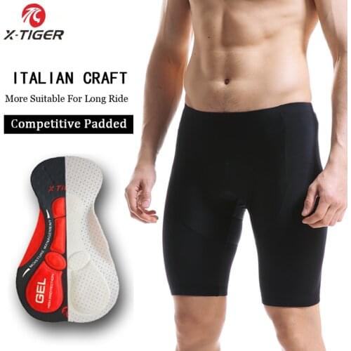 X-Tiger 100% Lycra Cycling Shorts Summer Coolmax 5D Gel Pad MTB Bike Tights Ropa Ciclismo Wicking Bicycle Shorts For Mans