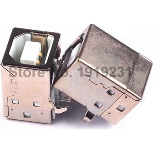 20PCS USB Socket USB-B 90 Degree Bend Needle Female