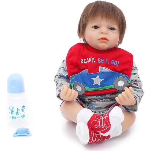 21 Inch 53cm Soft Silicone Handmade Reborn Baby Girl Dolls Realistic Looking Newborn Baby Doll Toddler Cute Birthday Gift