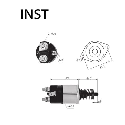 ELECTROMAGNETIC SWTICH SOLENOID FOR 24V 4.5KW 28150-78090 1350-176-01X9 2730 03555020035 STW3332SK STW3332WD