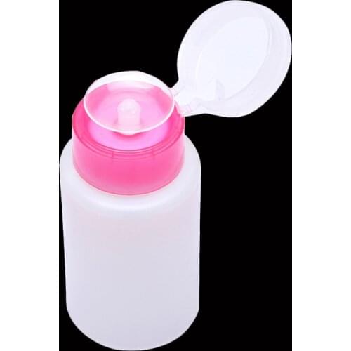 1pcs/lot Pink Refillable Bottles Plastic Empty Makeup 150ml Pump Dispenser Nail Art Polish Remover Cleaner makeup tools Bottle