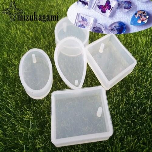 UV Resin Jewelry Liquid Silicone Mold Round Water Drop Resin Charms Mold For DIY Decorate Making Jewelry