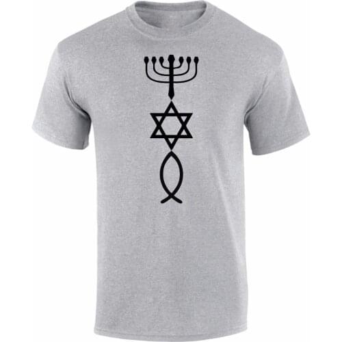 Hanukkah Lamp Star of David Early Christian Fish Sign Religious iMens Tee Mens T-Shirt Gift More Size and Colors-A917