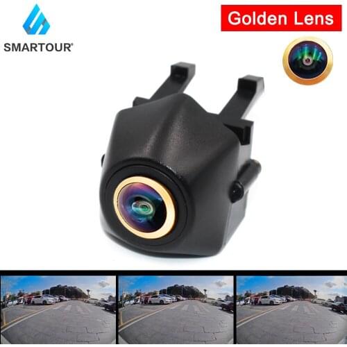 SMARTOUR Golden fisheye 1080P High Quality Car Vehicle Logo Front View Mark Camera for Audi A4L 2013 2014 positive Camera CVBS