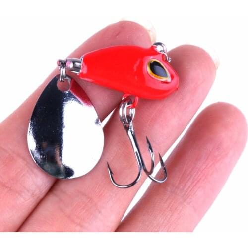 Metal Mini Vibration With Spoon Fishing Lure Vib Blade Lure 25mm 11.5g Artificial Vibrator Bass Bait Spinner Sinking Bait