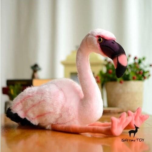 Cute American Flamingo Super Kawaii Birds Doll Simulation Stuffed Animals Toys For Children Gifts