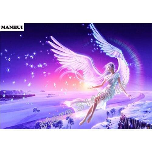 Diamond Painting Kit Angel Square Diamond Rhinestones Cross Stitch Kit 5D Diamond Embroidery Mosaic Needlework ABC101