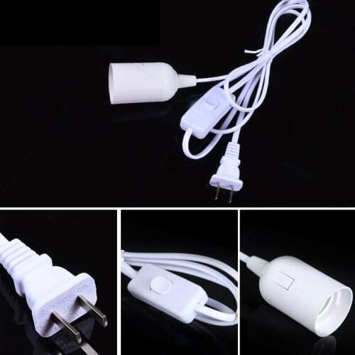 E27 Screw-socket Pendant Lamp Base with Wire / Switch EU UK US Plug Hanging Lamp Holder 100pcs