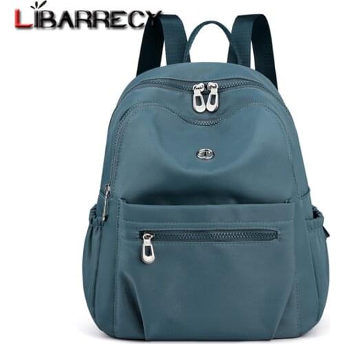 2021 Casual Nylon Backpack Womens Black Waterproof School Bags for Teenage Girls High Quality Fashion Travel Tote Packbag Sac