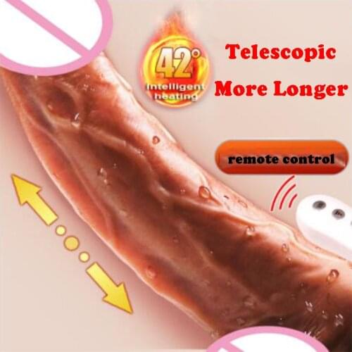 Remote Control Intelligent Heating Automatic Telescopic Dildo Real Dick Sex Toys For Women Dildo Vibrator Realistic Huge Penis