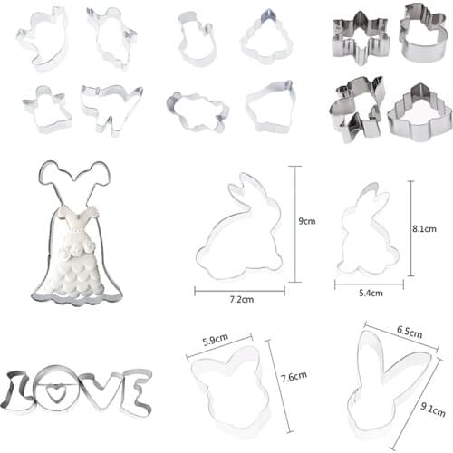 Stainless Steel Cookie Stamps Cookie Mold Christmas Biscuit Mold Plastic Cookie Cutter Wedding Party Cortadores De Fondant